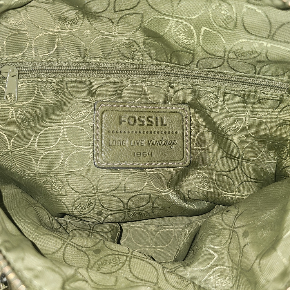 Fossil Women's Soft Olive Leather Bag - Picture 4 of 7